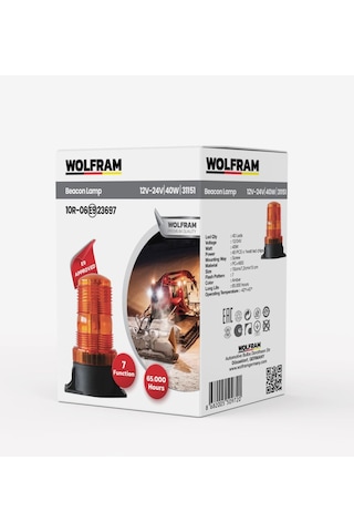 Led Tepe Döner İkaz Lambası 7 Fonksiyon 12v/24v E-belgeli 40w