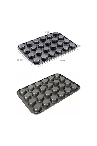 Muffin Kalıbı 24'lü Mini Cupcake Fırın Kapsülü Kek Browni Kekstra Kurabiye Kalıbı Muffin Baking Pan