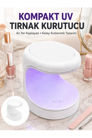 Seyehat Tipi Mini Oje Kurutucu Ultraviole Mor Işık Protez Tırnak Kurutucu Yeni Nesil - Lisinya