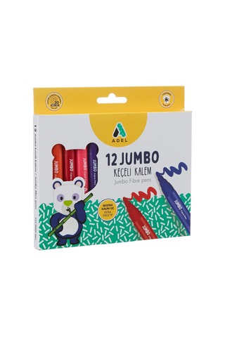 Jumbo Keçeli Kalem, 12 Renk