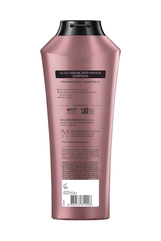 Gliss Serum Deep Repair Onarıcı Şampuan 4 x 400 ML + Tarak