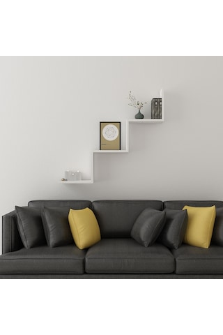 Moonlife Moonlife Dart Dekoratif Duvar Rafı Beyaz