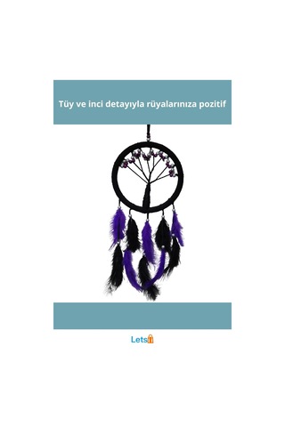 Mor İncili Hayat Ağacı Rüya Kovanı Dream Catcher 1 Adet