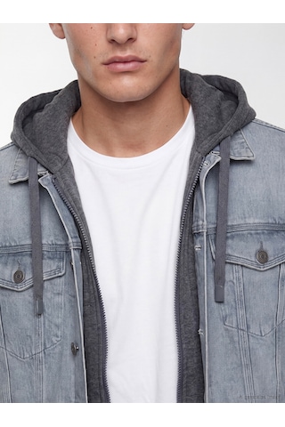 Lcw Jeans Gri Regular Fit Kapüşonlu Erkek Jean Mont