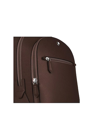 Montblanc Sartorial Deri 3 Bölmeli Orta Boy Sırt Çantası 222929 Kahverengi