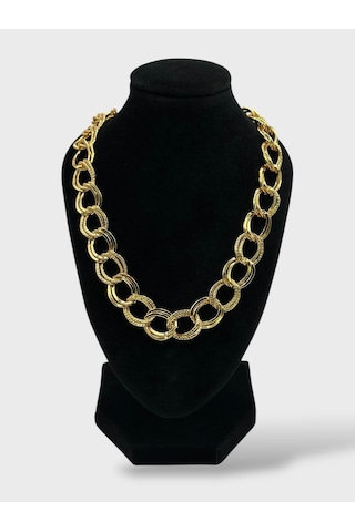 Arnes Jewelry Çelik 22 Ayar Altın Kaplama Samanyolu Kolye Ar602nes Gold