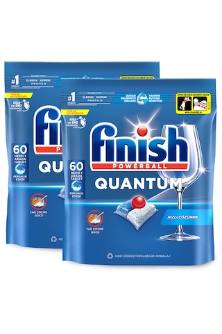 Finish Quantum 120 Tablet Bulaşık Makinesi Deterjanı (60 x 2)
