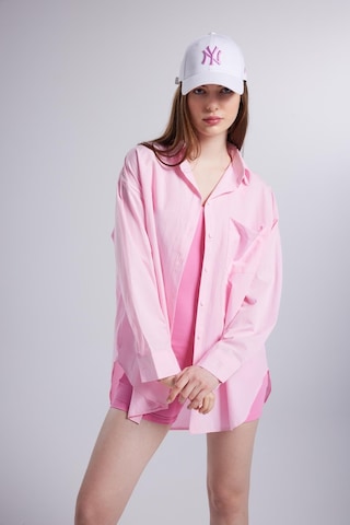 Holly Lolly Cepli Oversize Kesim Lovesize Gömlek Pembe