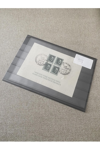 Adolf Hitler 48 Doğum Günü Damgalı İmperfore Pul Bloğu 015