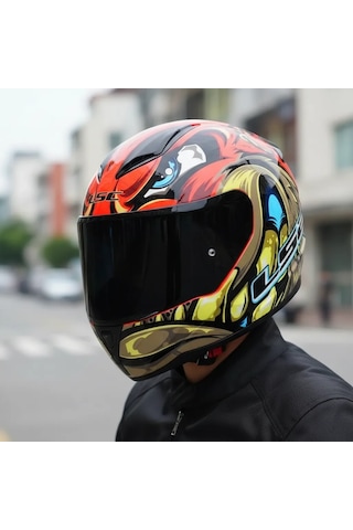 Ls2 Rapıd 2 Spox Kırmızı-gri Kask Siyah Vizör + Şeffaf Vizör Çok Renkli