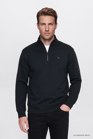 Wrangler Pamuklu Regular Fit Fermuarlı Erkek Sweatshirt W2620157001 Siyah