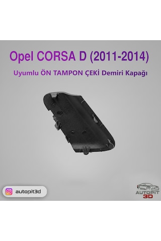 Opel Corsa D 2011 2014 Uyumlu Ön Tampon Çeki Demiri Kapağı