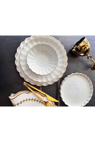 Yemek Takımı Royal Charme Gold 24 Parça 6 Kişilik Renkli