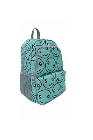 Superbag Kız Çocuk Ilkokul Çantası Smile Desenli Sırt Çantası Beslenmelik Ve Kalemlik 3'lü Set Su Yeşili