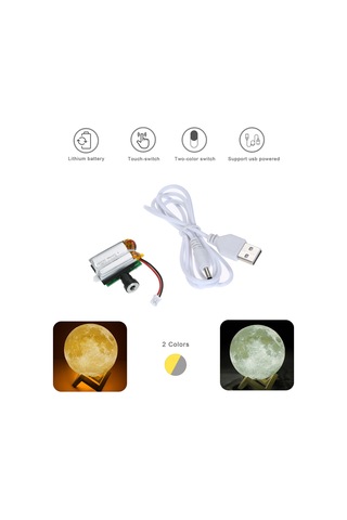 Monyee Led Ay Işık Tabanı, Dokunmatik Kontrol, İki Renk, Usb Şarjlı, 300mah Lityum Pil, 3d Yazıcı Dıy Uyumlu Diğer