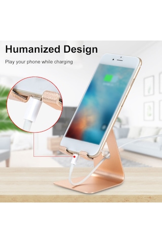 Mufunye Alüminyum Foldable Telefon Tablet Stand - 270 Döner, Taşınabilir, Sabit Tutucu, Masa/yatak Odası Kullanıma Uygun, Siyah