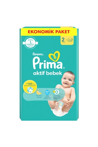 Prima 2 Beden Yenidoğan Bebek Bezi Fırsat Paketi 72 Adet
