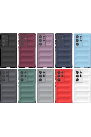 Cosmotex Newface Samsung Galaxy Uyumlu  S24 Ultra Kılıf Optimum Silikon - Koyu Yeşil