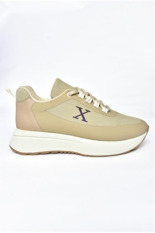 Fox Shoes P848531504 Bej Kumaş Kadın Spor Ayakkabı Bej