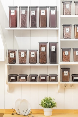Meleni Home 18'li Pino Baharatlık Erzak Saklama Kabı - Kapaklı Kare Baharat Takımı 6x 0,50 Lt-1,10 Lt-1,70 Lt