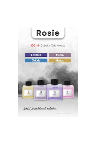 Rosıe 100 Ml Oda Kokusu 4'lü Lavanta, Mango, Orkide Ve Pudra Fresh
