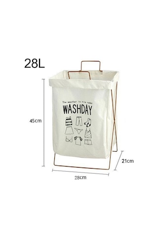 Cbtx 28 L Demir Raf Katlanabilir Çamaşır Sepeti Pamuk Keten Kirli Giysiler S Pembe Üçgen Diğer