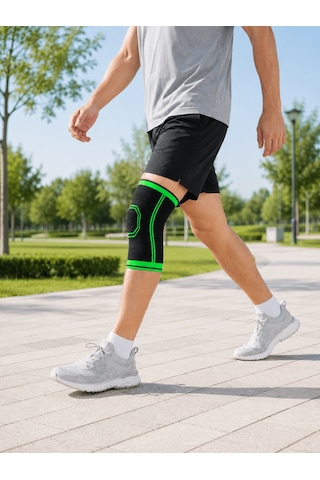 Diz Tamamlayıcı Örme Dizlik Esnek Nefes Alabilen Spor Fitness Yürüyüş Dizliği Düz Renkli