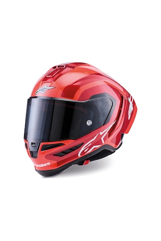 Alpinestars Supertech R10 Carbon Arius Spor Motosiklet Kaskı Siyah Beyaz Kırmızı Siyah - Beyaz - Kırmızı