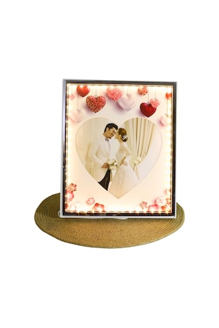 T.concept Led Işıklı Kalpli Fotoğraf Çerçevesi Beyaz 26 31