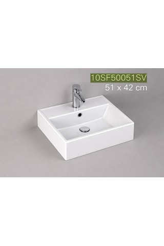 İsvea - Sistema4 Dolap Uyumlu Lavabo Beyaz 51 Cm - 10sf50051sv Beyaz