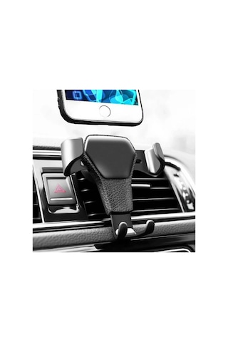 Ams Net Araç İçi Klima Izgarasına Takılabilen Plastik Oto Telefon Tutucu Gravity Siyah