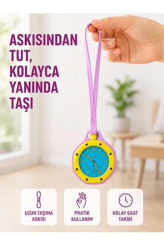 Çanta Ve Pantolon İçin Askılı Charm Saat Kemer Aksesuarı Pembe - Lisinya