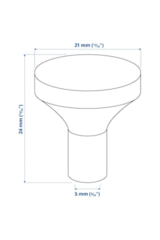 Ikea Bagganäs Topuz 21 Mm, 2 Adet Gümüş