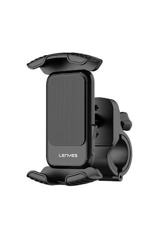 Lenyes Cr157 360 Derece Dönebilen Ayarlanabilir Motosiklet Ve Bisiklet Telefon Tutucu Siyah