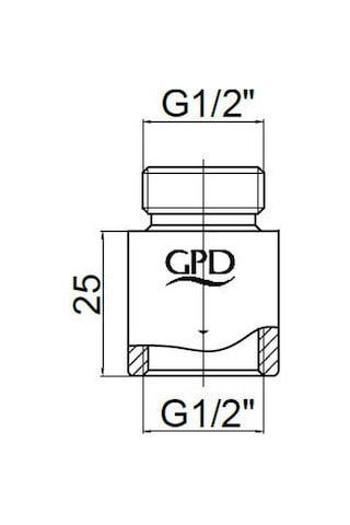 Gpd Uzt04 Musluk Batarya Uzatma 2.5 Cm Krom
