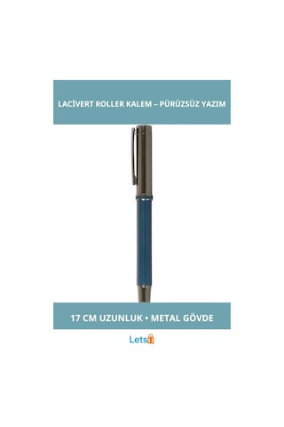 Lacivert Metal Roller Kalem 17cm Şık Ve Fonksiyonel Yazım Aracı Çok Renkli