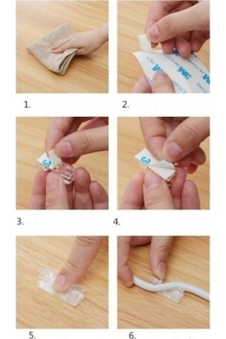 Kablo Sabitleyici Klips Seti 20 Adet -9047252647417