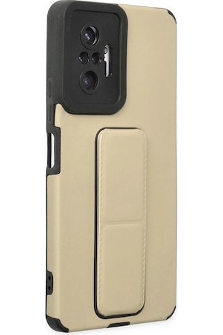 Uryport Xiaomi Redmi Note 10 Pro Kılıf Mega Standlı Silikon - Gold Çok Renkli