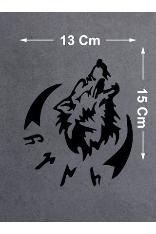 Kurt Ve Göktürkçe Türk Yazısı Gökbörü Sticker - Araba Oto Motosiklet Karavan Pickup Sticker 00758 15x13 Cm