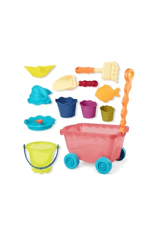 B.toys Kırmızı Plaj Vagonu Çok Renkli
