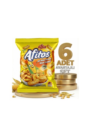Afia Afitos Süt Aromalı Mısır Çerezi 6x50 Gr
