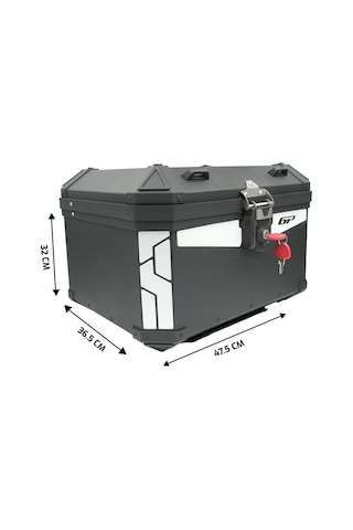 Gp Kompozit Base Universal 51 Lt Alüminyum Motosiklet Çantası Siyah Diğer