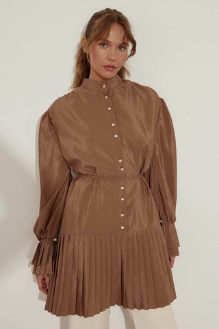 Hooopstore Pilise Detaylı Camel Gömlek