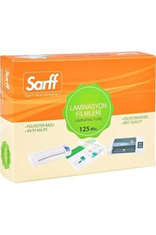 Sarff 125 Mikron A4 Pvc Laminasyon Filmi 100 Lü Paket Sarff 125 Mikron A4 Pvc Laminasyon Filmi 100 Lü Paket