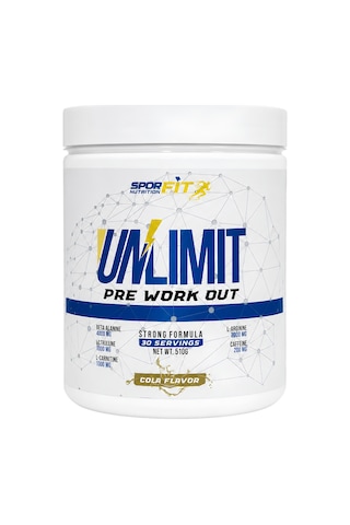 Sporfit Nutrition Unlimit Pre-workout Amino Asit Tozu 510 Gr 30 Servis Kola + Shaker + Protein Kahve Hediyeli