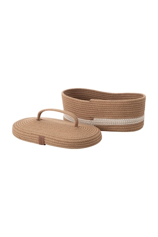 Mudo Home Venus Oval Düzenleyici Sepet Kahve 30x13x11 Kahverengi