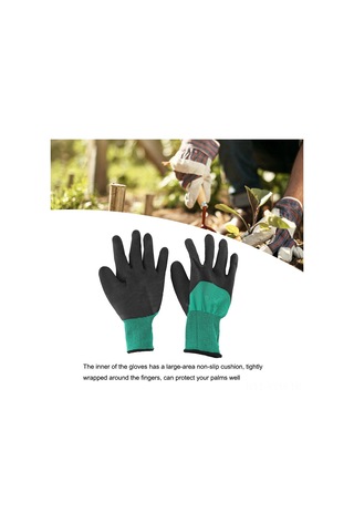 Geeksen Ergonomik 13 İğne Nemi Emici Pamuklu Eldiven, Büyük Alanlı Kaymazlı Yastık, Bahçe, Tarım Ve Bakım İşleri İçin Dayanıklı Eldiven Logo Yok