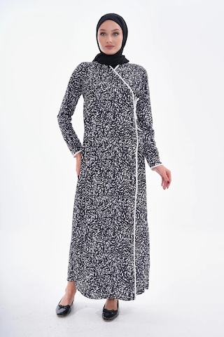 Puantiyeli Yandan Bağlamalı Namaz Elbisesi-21006 Gül Kurusu