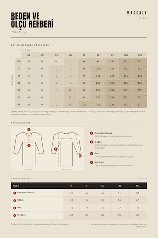 Maccali Erkek Haki Kontrast Şeritli Bisiklet Yaka Triko Sweatshirt