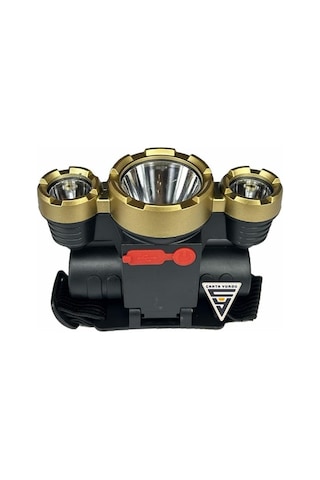 Şarj Edilebilir 3'lü Kafa Feneri Siyah